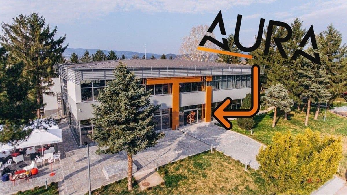 Aura Fitness Centar - pogled iz vazduha na zgradu u Nišu