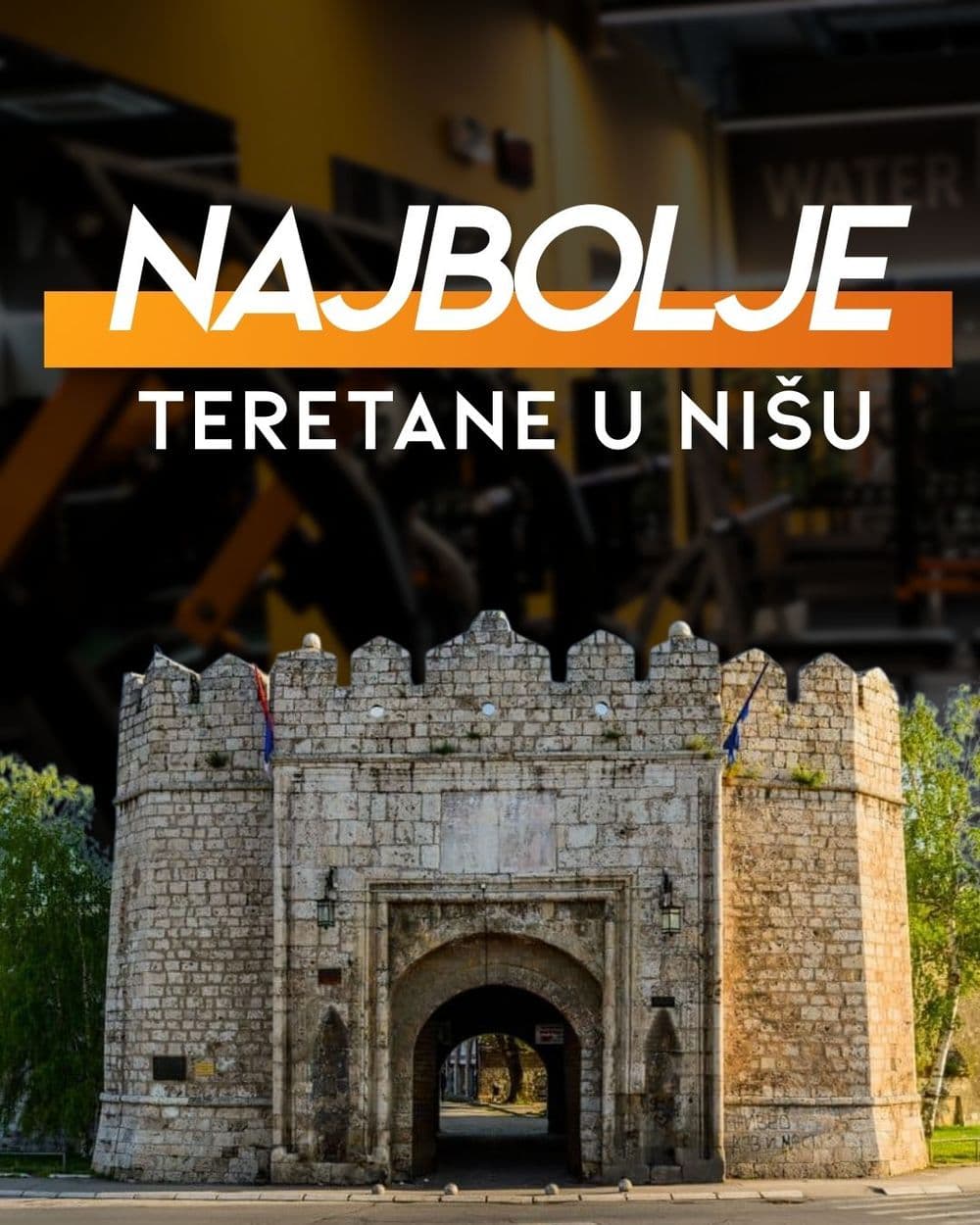 Aura Fitness Centar - znak na zgradi